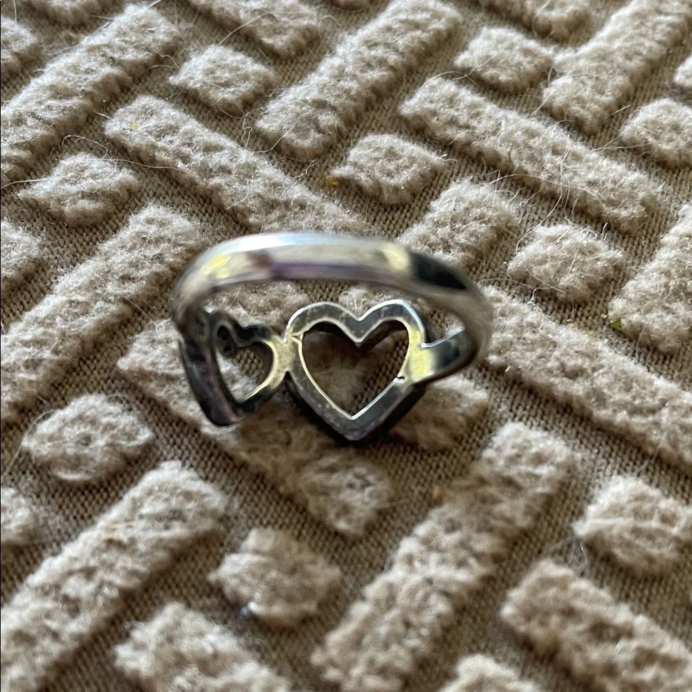 Silver Heart Infinity Ring - Picture 2 of 6